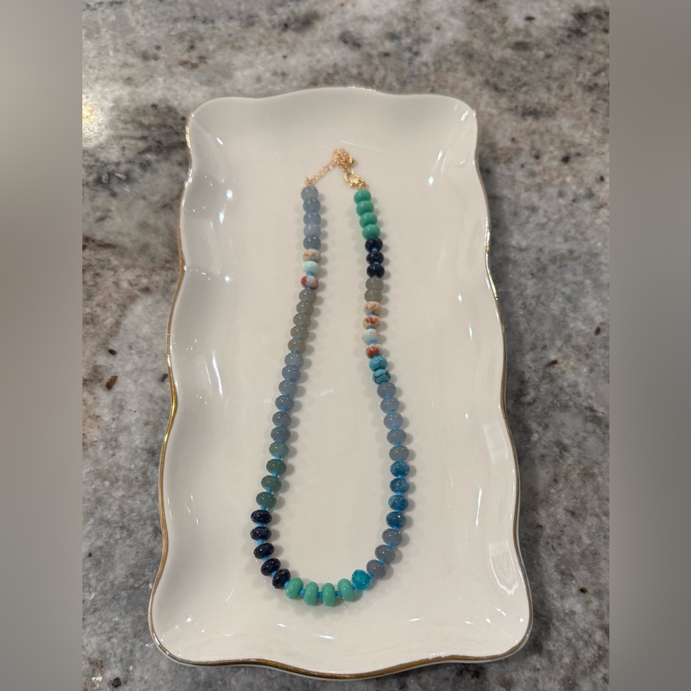 Erin McDermott Gemstone Necklace-Shades of Blue Palm